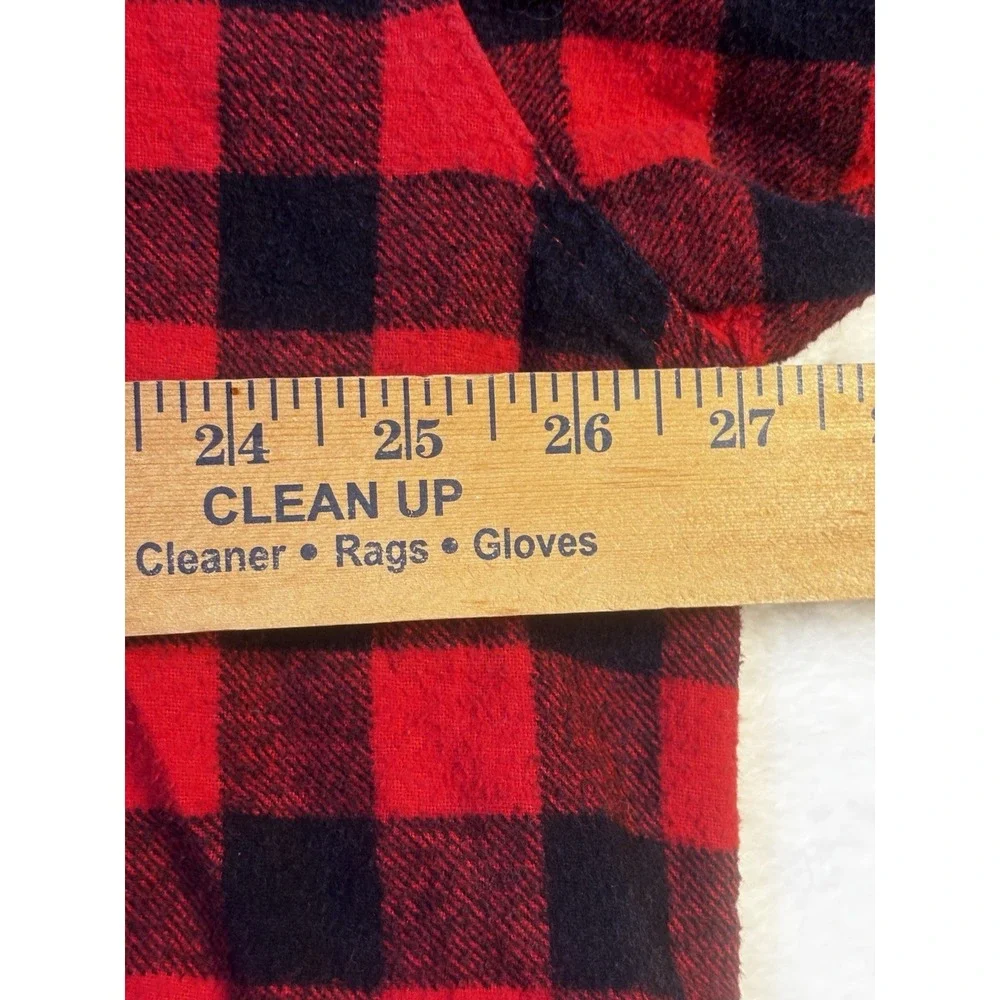 Buffalo Plaid Snowman Flannel 2XL Women's‎ Red Plaid Snow Holiday Embroidered